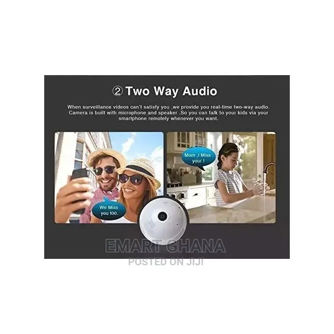 Mini Panoramic Bulb Camera HD 1080P 360 Degree Fisheye Wifi