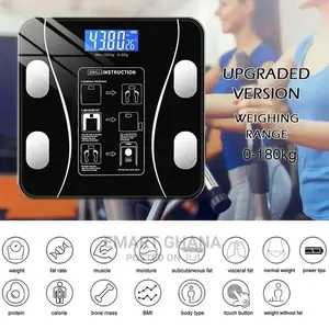 Body Fat Digital Bathroom Weight Scale - Black