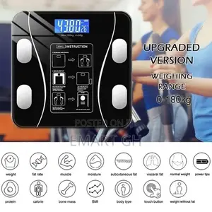 Body Fat Digital Bathroom Weight Scale - Black