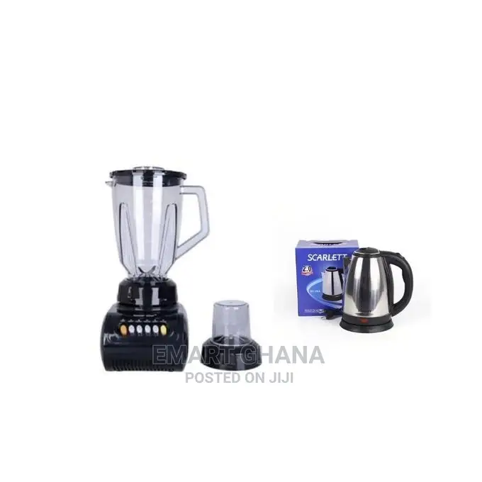 Kepas Unbreakable Blender - 1.5 Litre Black + Free Electric