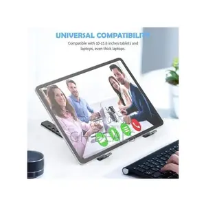 Adjustable Folding Laptop Holder /Stand - Black