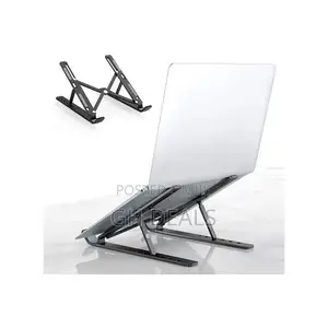 Adjustable Folding Laptop Holder /Stand - Black