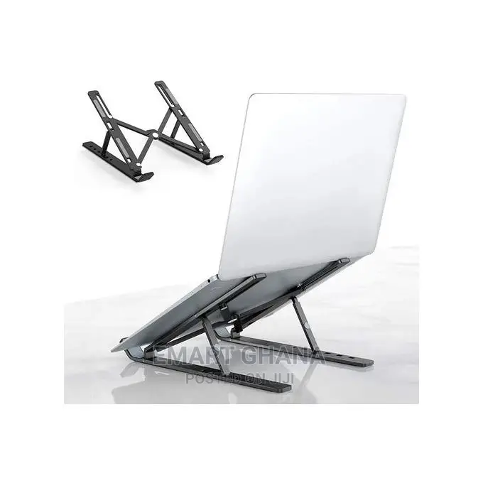 Adjustable Folding Laptop Holder /Stand - Black