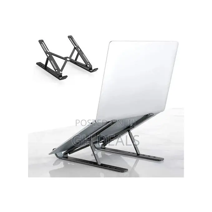 Adjustable Folding Laptop Holder /Stand - Black