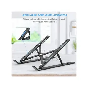 Adjustable Folding Laptop Holder /Stand - Black