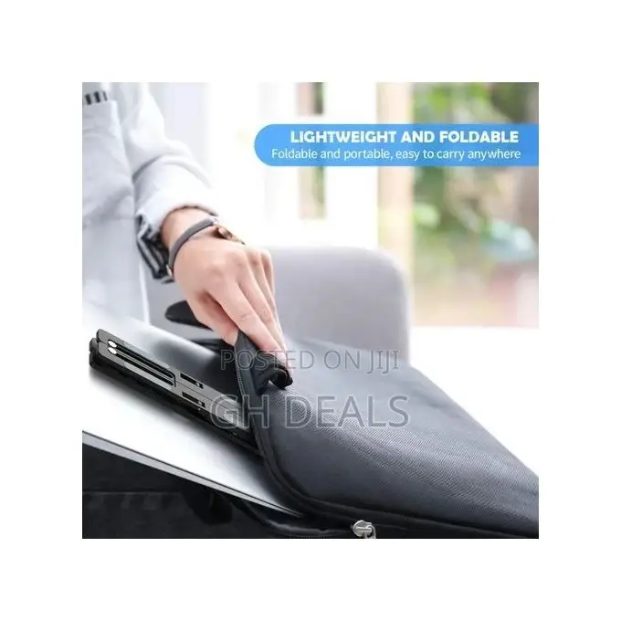 Adjustable Folding Laptop Holder /Stand - Black