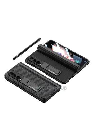 Z Fold 3 Case With Pen Slot and Inbuilt Glass Screen