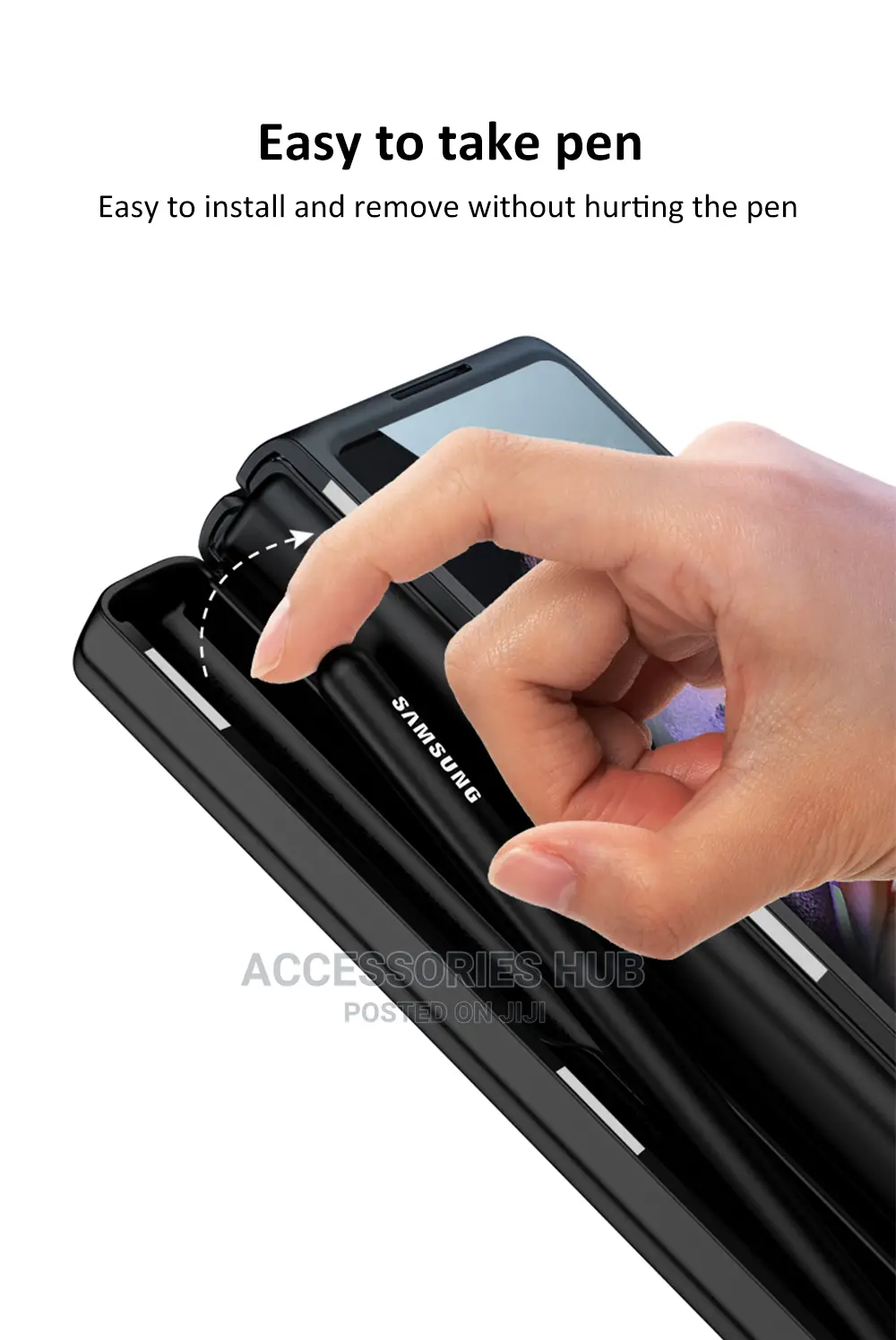 Z Fold 3 Case With Pen Slot and Inbuilt Glass Screen