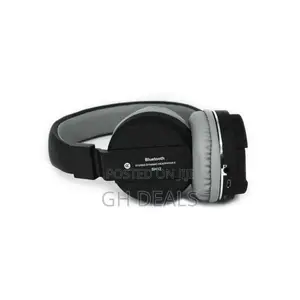 SH SH-12 Wireless Foldable Headphone - Black