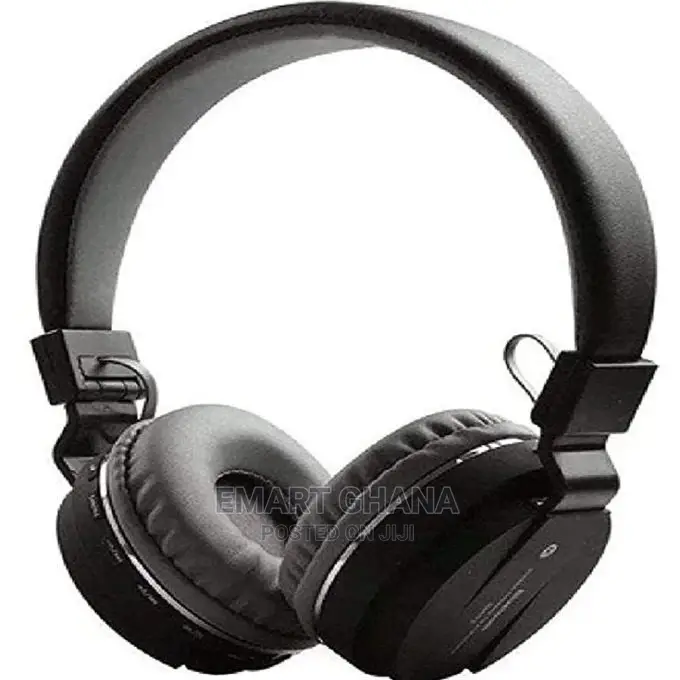 SH SH-12 Wireless Foldable Headphone - Black