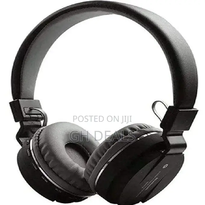 SH SH-12 Wireless Foldable Headphone - Black