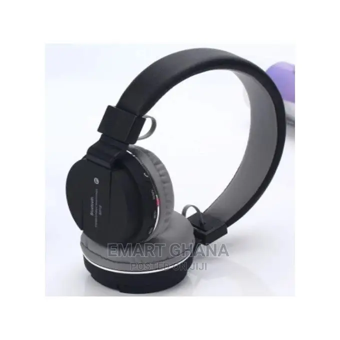 SH SH-12 Wireless Foldable Headphone - Black