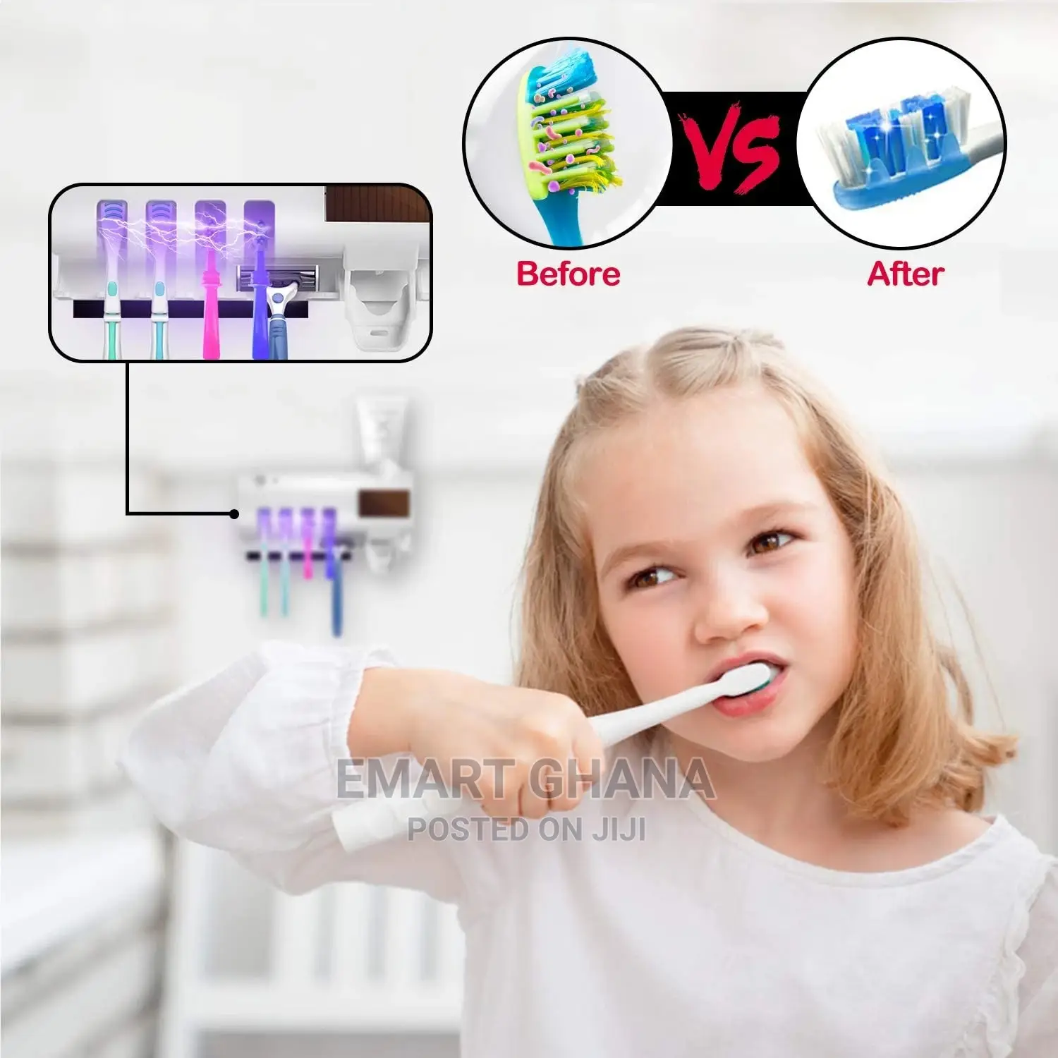 UV Sterilizer Toothbrush Holders Toothpaste Dispensers -