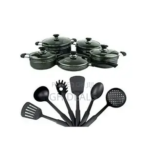 16 Pieces Non-Stick Cookware Set -Black