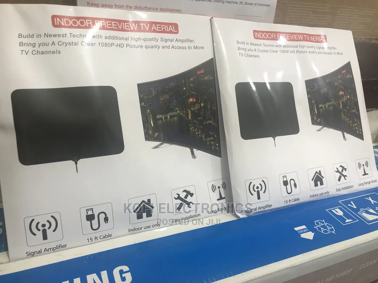 Digital HDTV Antennaindoor 1500mile W/Amplifier Signal Boost