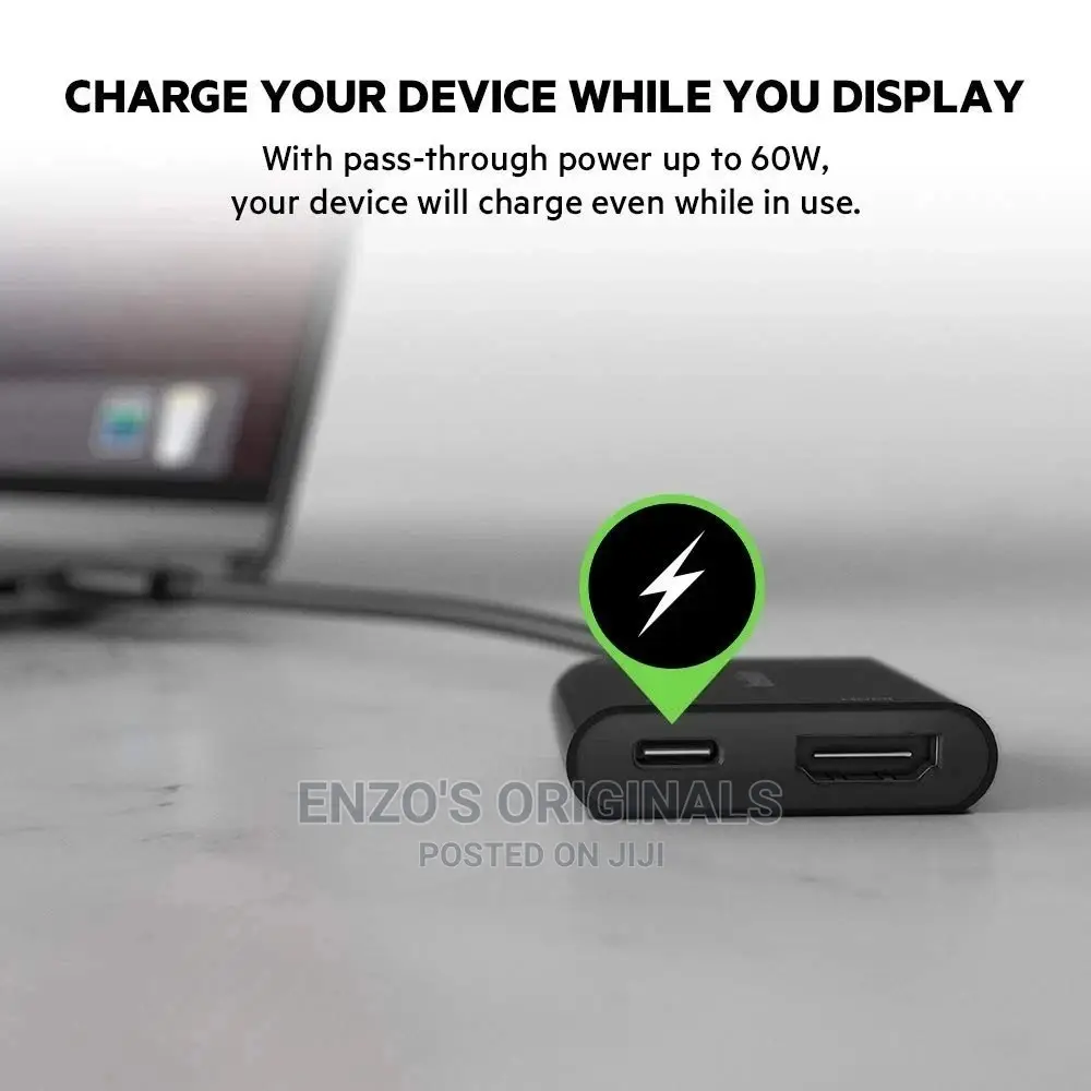 Type C or USB-C to HDMI + PD Charge Adapter Belkin Branded