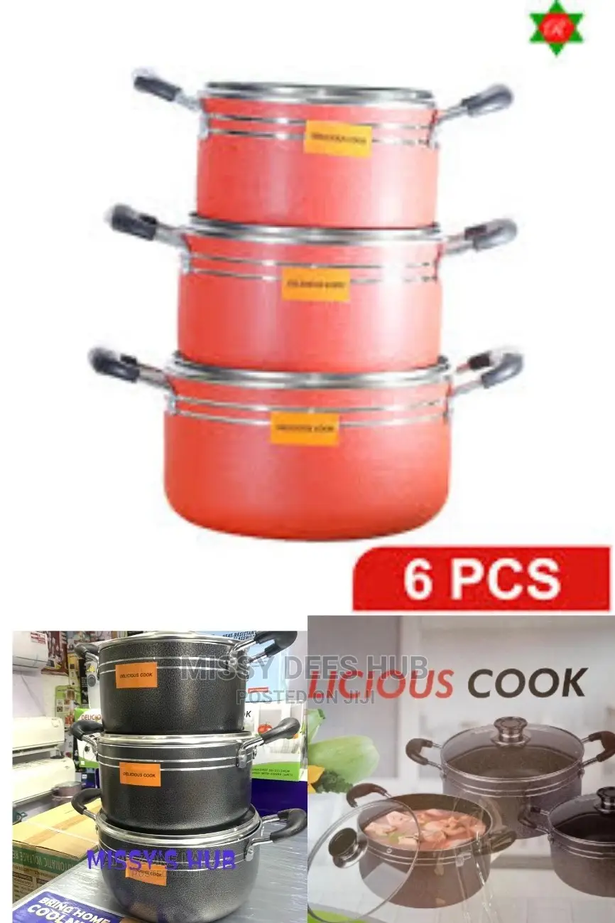 3pcs Delicious Cook Non-Stick Set ( Without Frying Pan)