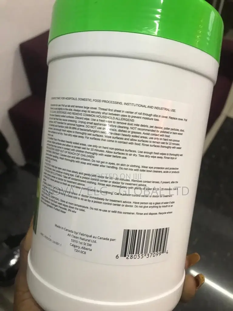 All Clean Natural Wipe Disinfectant Wipes