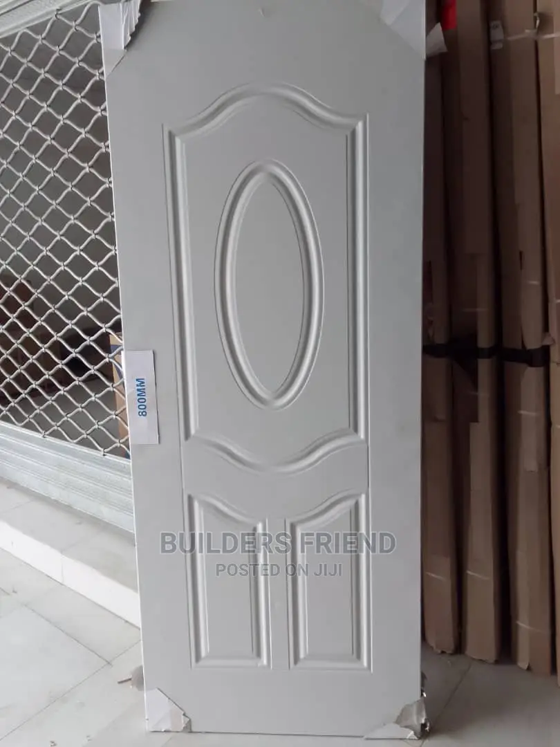 New White Metal Laminated Wooden Door+Frame+Handle+7keys