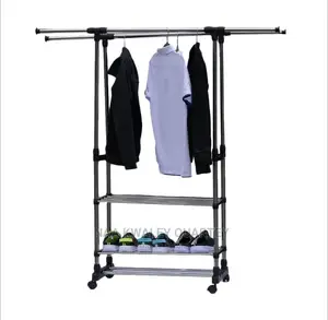 Double Pole Clothes Rack