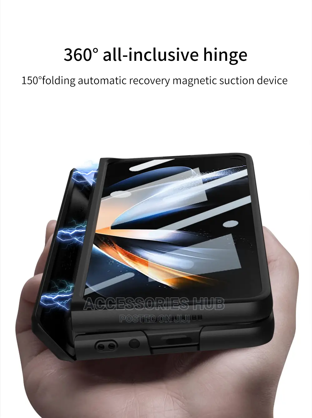 Magnetic Hinge Case Cover for Z Fold 4 With Screen Protector
