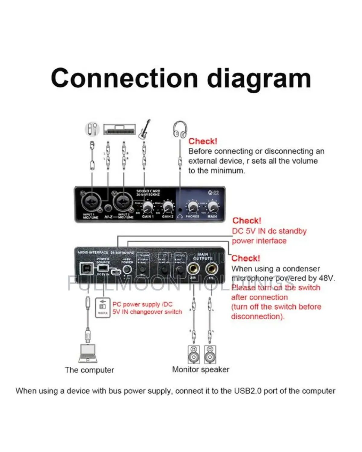 Professional USB Sound Card / Audio Interface