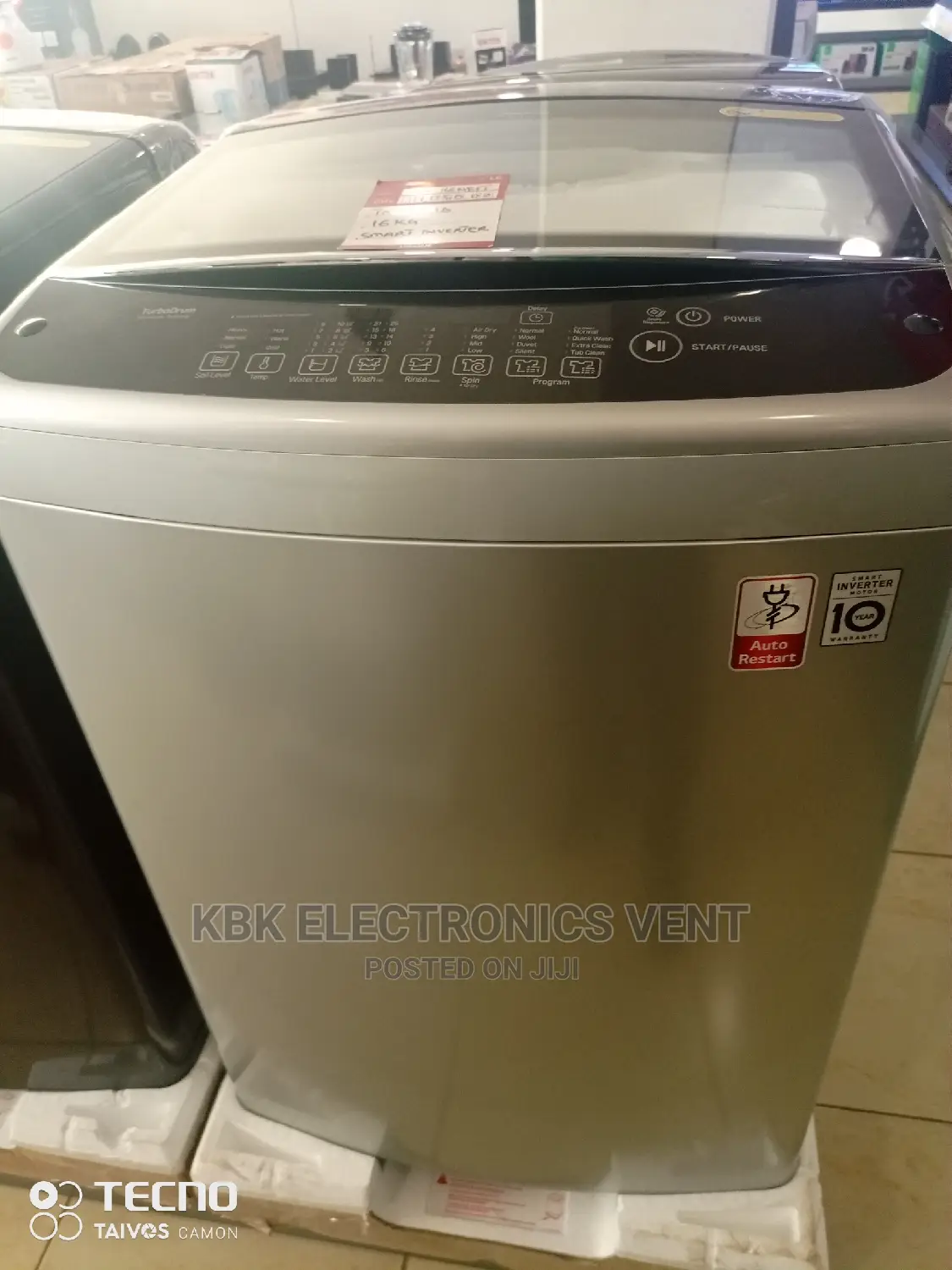 Lg 13kg( T1369nehtf) Top Load Washing Machine.