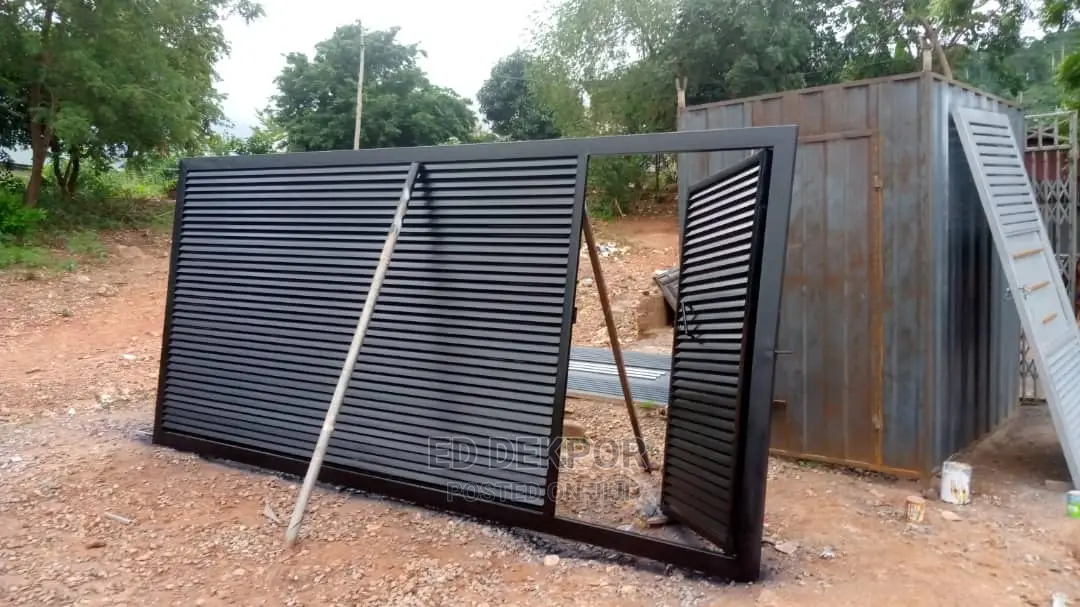 Black and Gold Sliding Gate