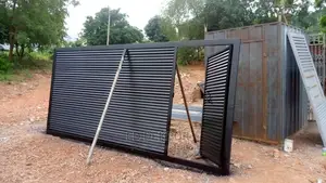 Black and Gold Sliding Gate