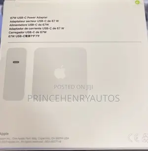 Apple 67w Usb C Power Adapter A2518 Mku63am/A