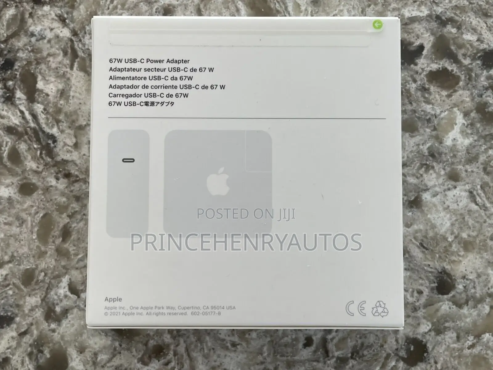 Apple 67w Usb C Power Adapter A2518 Mku63am/A