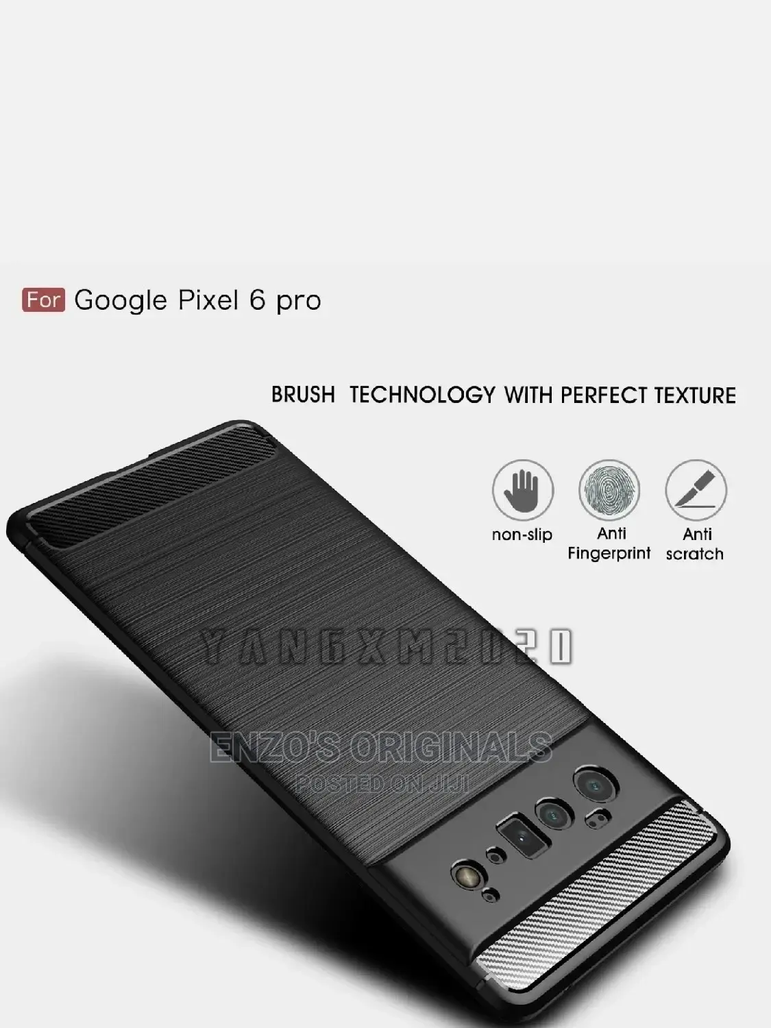 Google Pixel 6 6 Pro Carbon Fiber Case Black