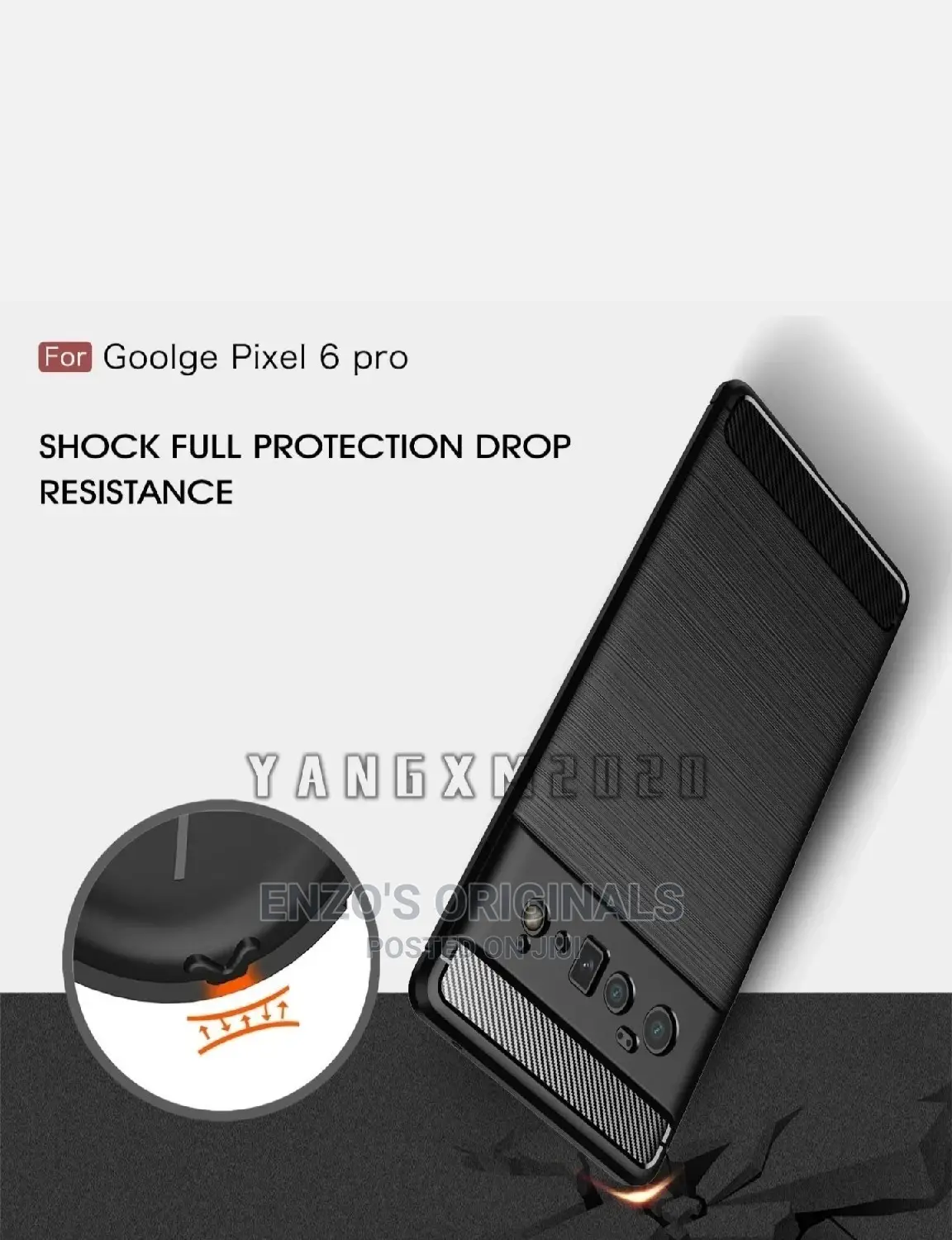 Google Pixel 6 6 Pro Carbon Fiber Case Black