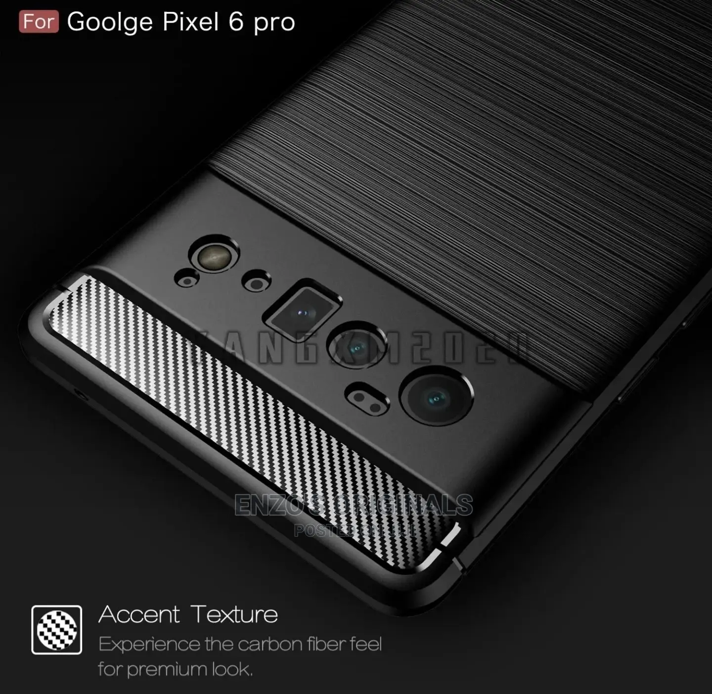 Google Pixel 6 6 Pro Carbon Fiber Case Black