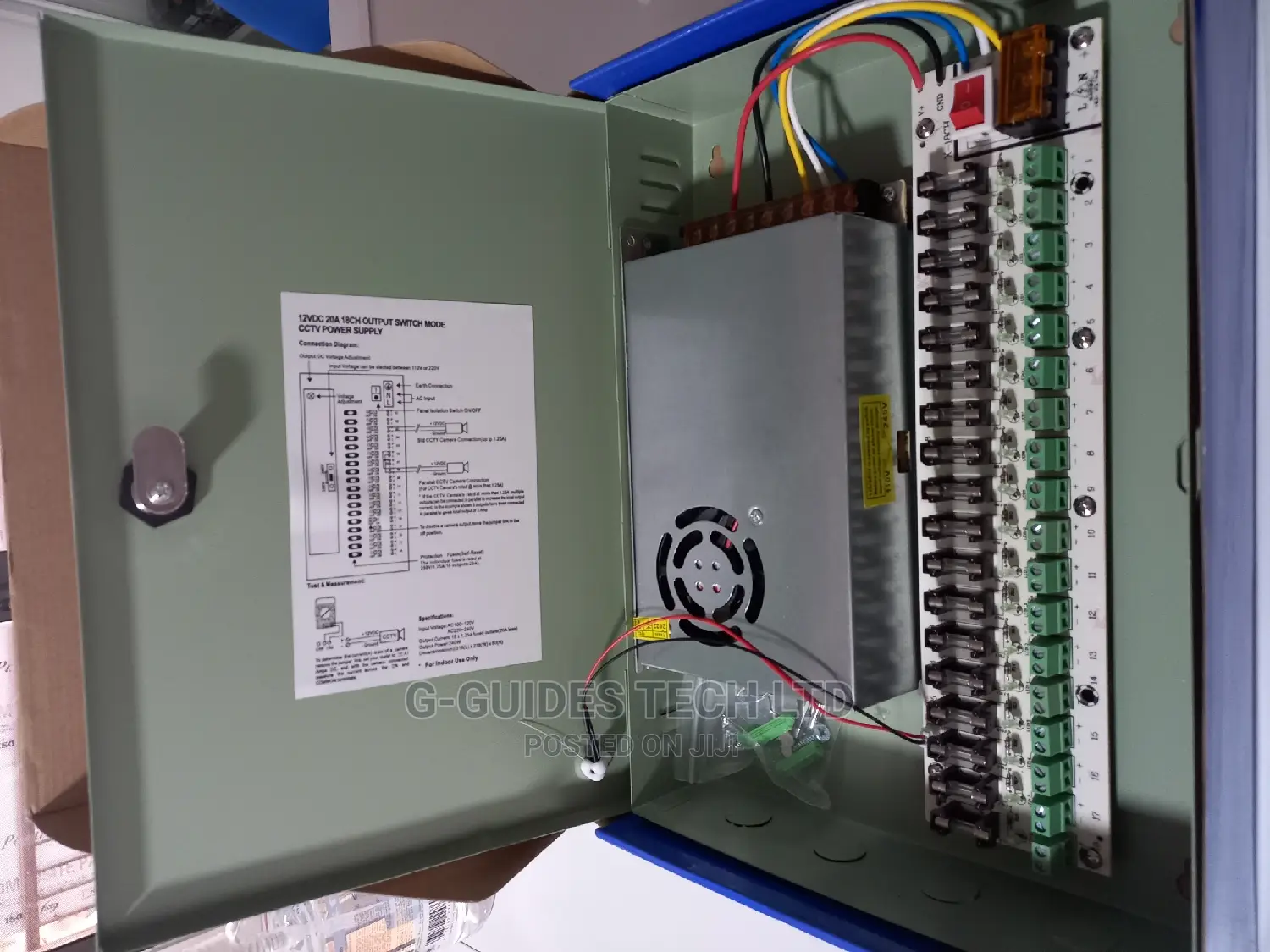 12V 20A CCTV Power Supply 18ch, 12V 20A CCTV Power Supply