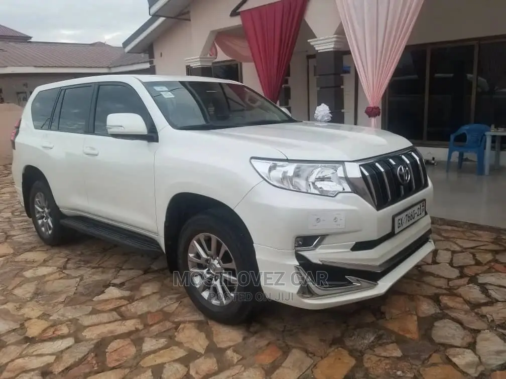 Car for Rent. Land-Cruisers Prado White for Rent in Ghana