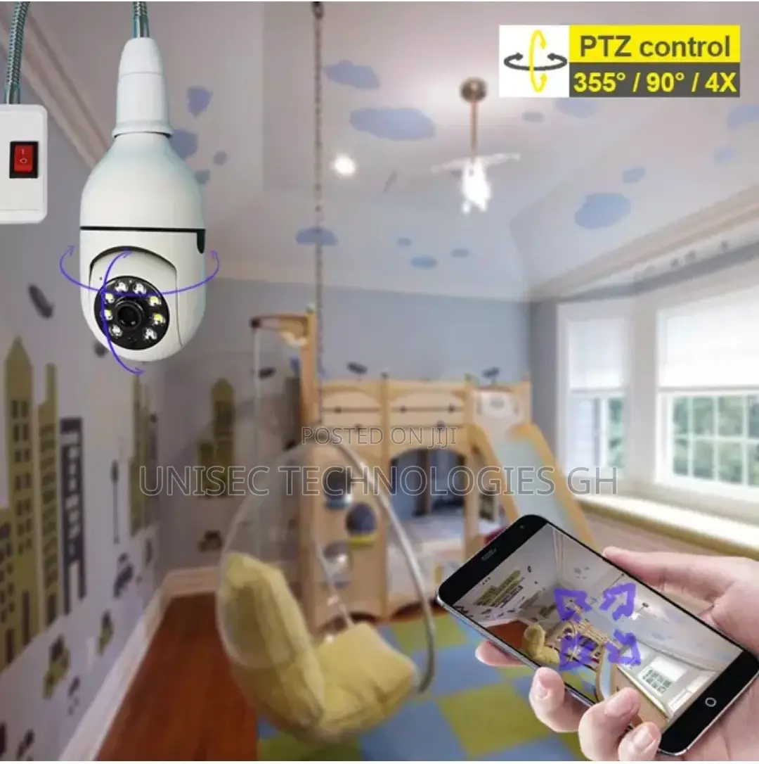 3mp Cctv Light Bulb Ptz Camera 1080p