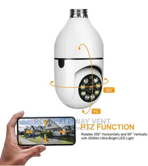 3mp Cctv Light Bulb Ptz Camera 1080p