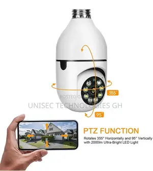 3mp Cctv Light Bulb Ptz Camera 1080p