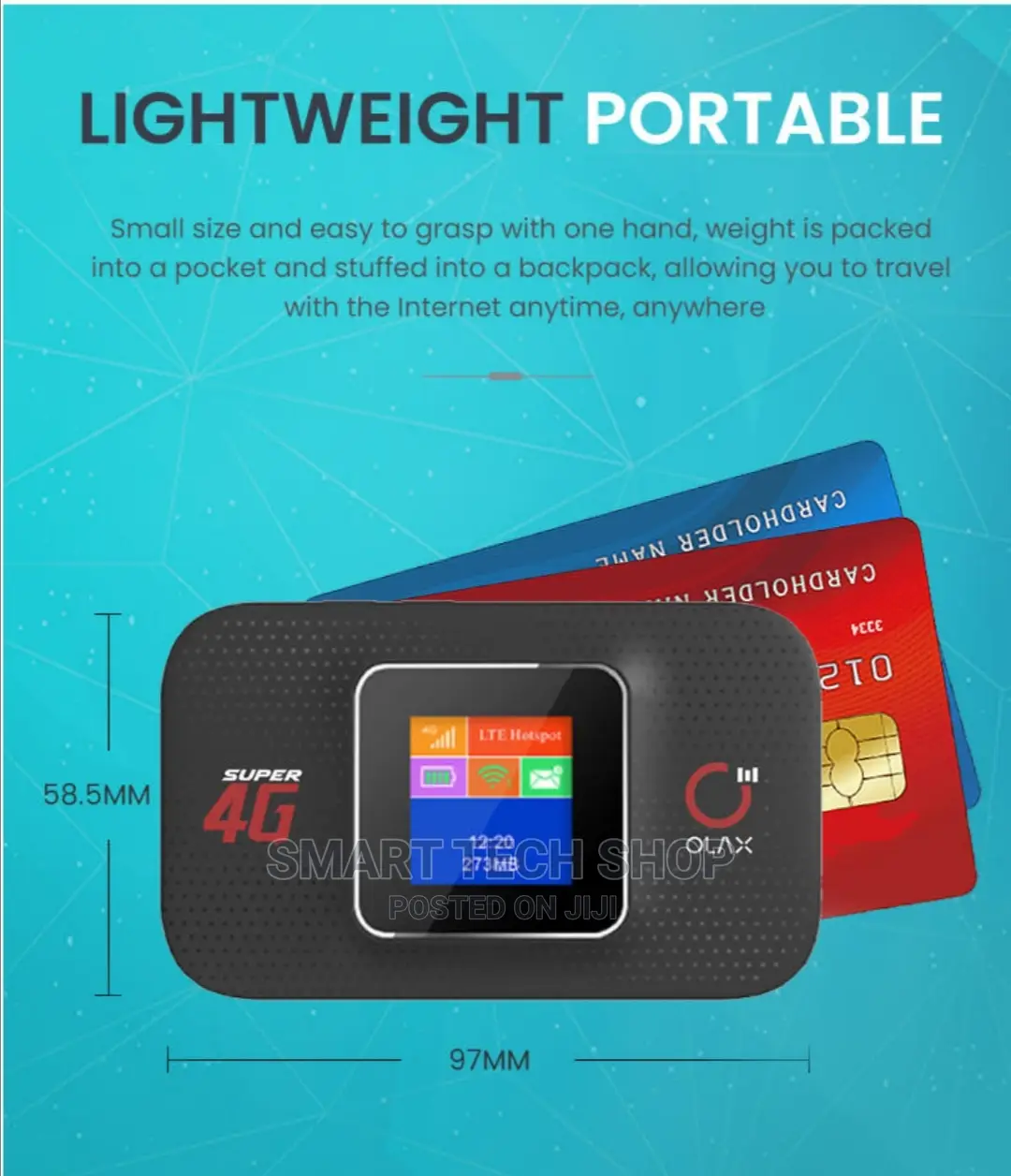 4G OLAX MF982 Wifi Router 3000mah Mifi Universal 14hrs Batt