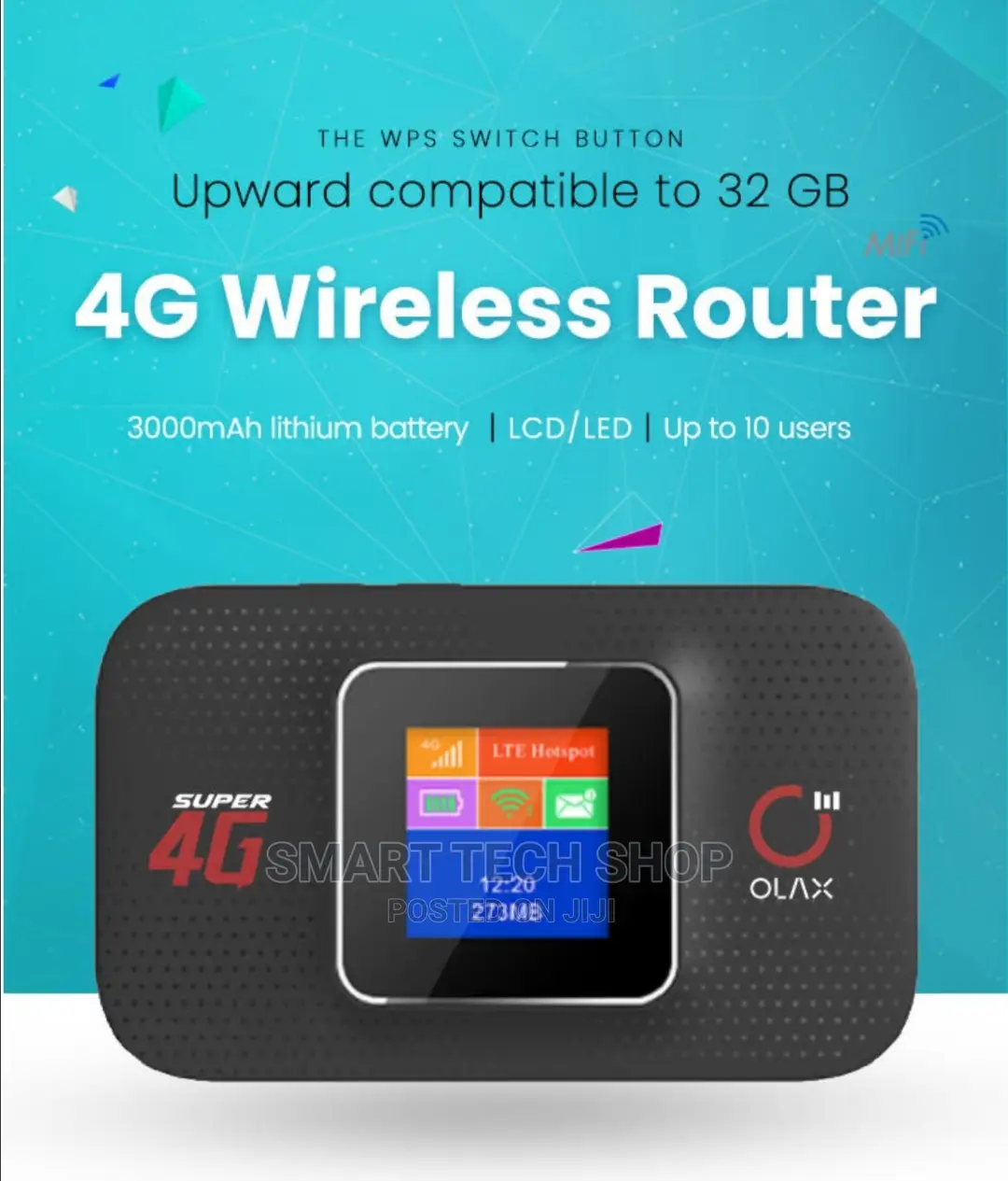 4G OLAX MF982 Wifi Router 3000mah Mifi Universal 14hrs Batt
