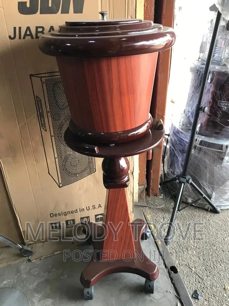 Sleek Brown Movable Offertory Bowl