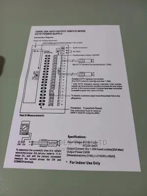 12V 20A CCTV Power Supply 18ch, 12V 20A CCTV Power Supply