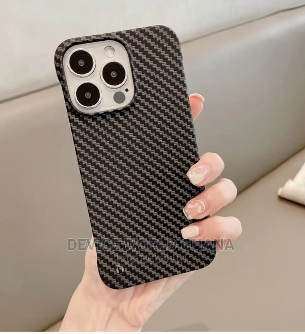 Carbon Fiber Frameles Case 4 iPhone 13pmax 13 13p 12pmax 12p