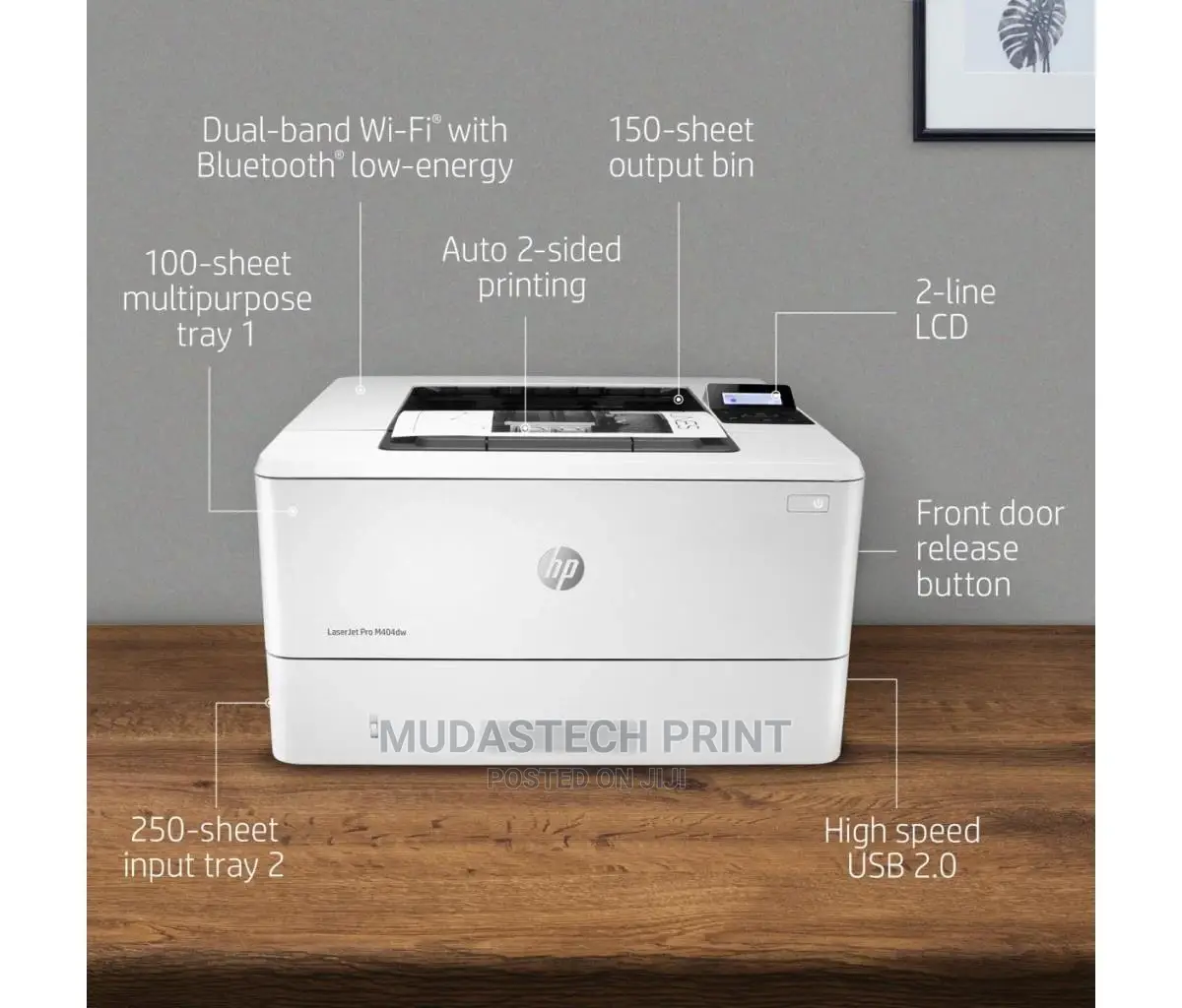 Hp Laserjet Pro 506 Black /White Automatic Duplex Printer.