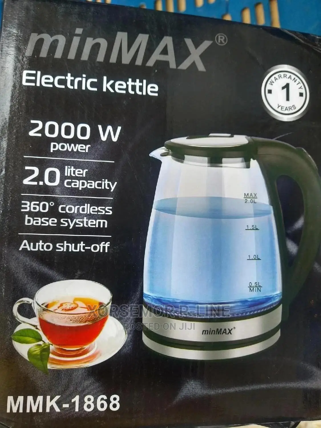 Minmax Electric Glass Kettle MMK-1868
