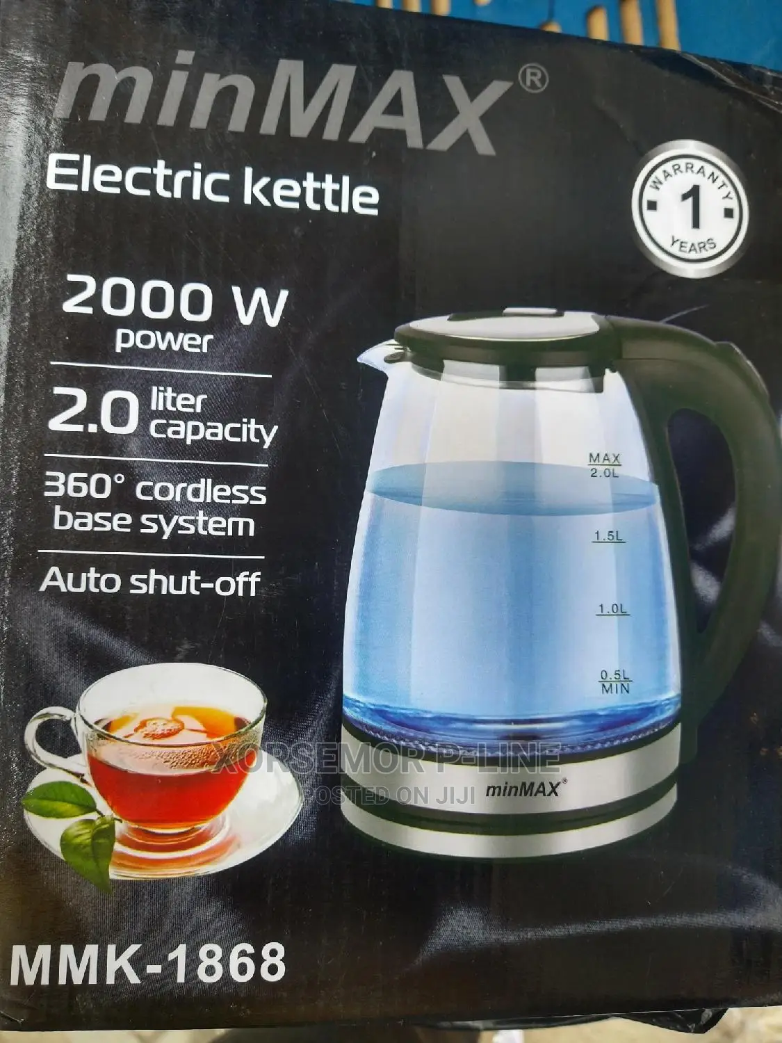 Minmax Electric Glass Kettle MMK-1868
