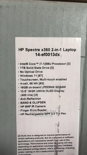 New Laptop HP Spectre X360 13t 16GB Intel Core I7 SSD 1T