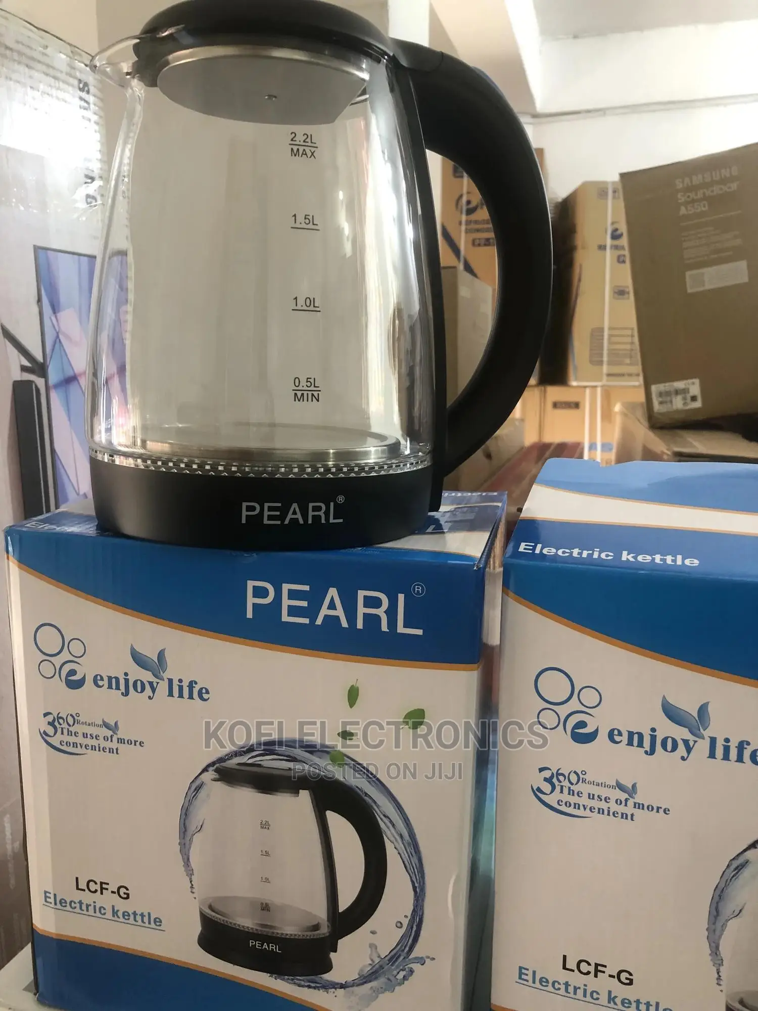 On Sale Pearl LCF-G Glass Electric Kettle 2.2litres