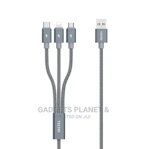 Tecno 3 in 1 Charging Data Cable - 1m